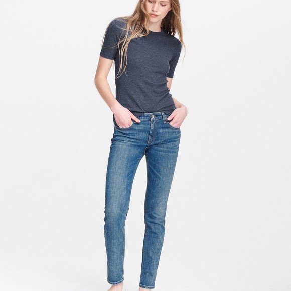 rag & bone Tops - NWT ROG & BONE The Knit Tee Navy Size XS